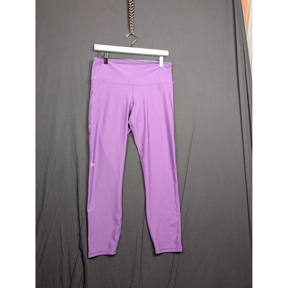 Under Armour Womens Purple Compression Athletic‎ Leggings Size Large Tall 3211